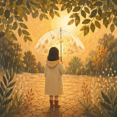 Grace Rain on Cracked Earth