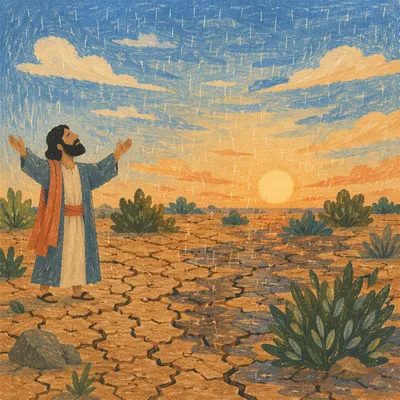 Grace Rain Over Cracked Earth