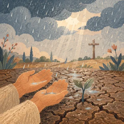 Grace Rain on Cracked Earth