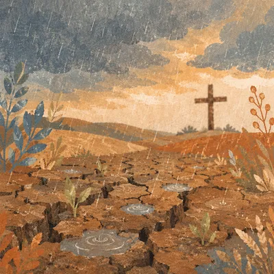 Grace Rain on Cracked Earth