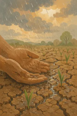 Grace Rain on Cracked Earth
