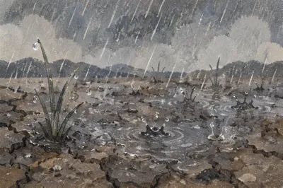 Grace Rain Reviving Cracked Dry Earth
