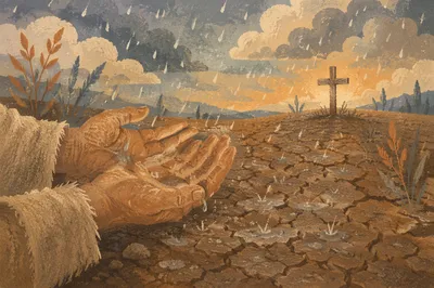 Grace Rain Over Cracked Earth