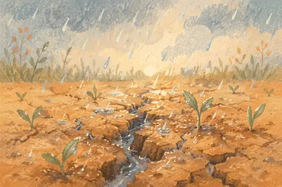 Grace Rain Reviving Cracked Earth