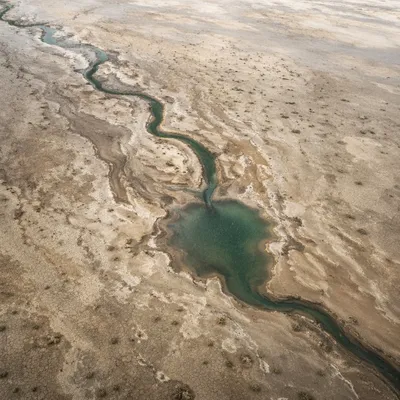 Grace Rain Over a Dry Desert Plain
