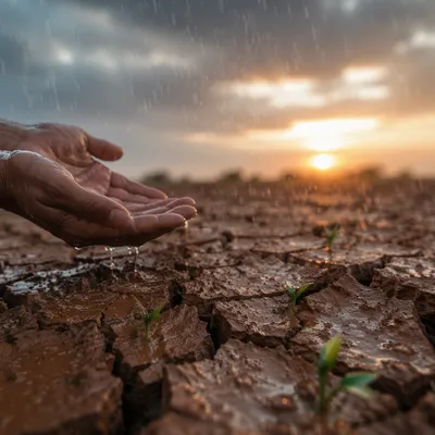Grace Rain Renewing Cracked Dry Earth