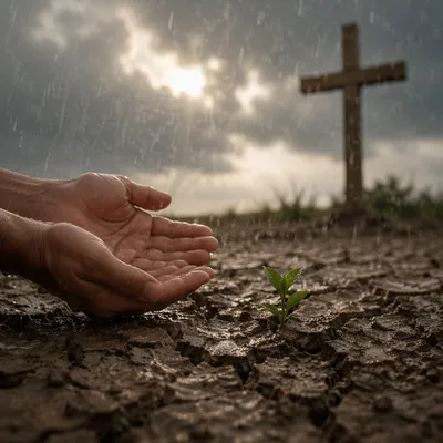 Grace Rain on Cracked Earth