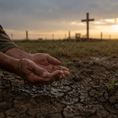 Grace Rain on Cracked Earth