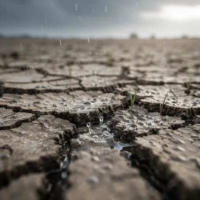 Grace Rain on Cracked Earth