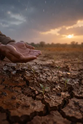 Grace Rain Reviving Cracked Earth