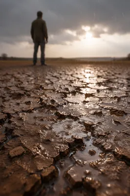 Gentle Grace Rain on Parched Earth