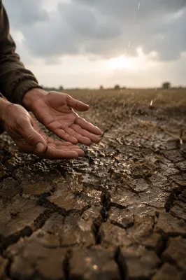 Gentle Grace Rain on Parched Earth