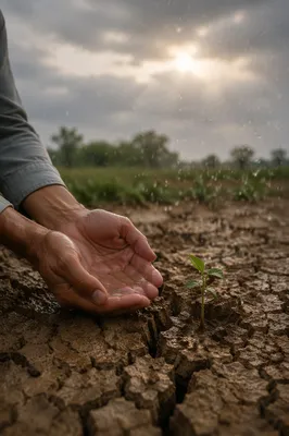 Grace Rain on Cracked Earth