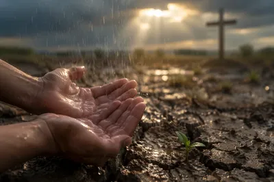 Grace Rain on Cracked Earth