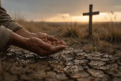 Grace Rain Over Cracked Earth