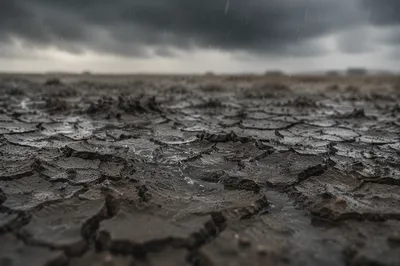 Grace Rain on Cracked Dry Earth