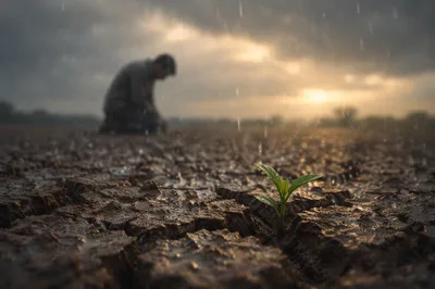 Grace Rain Restoring Cracked Dry Earth
