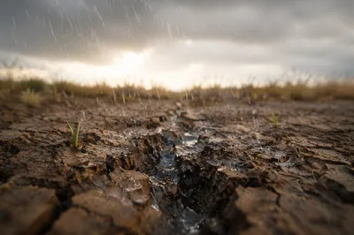 Grace Rain Reviving Cracked Dry Earth