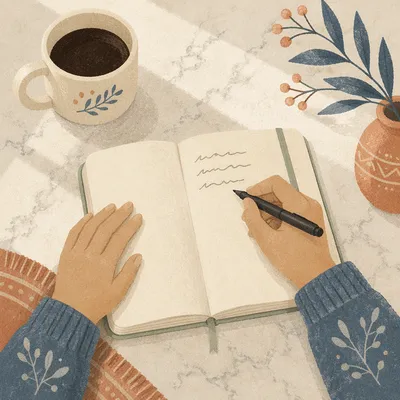 Morning Gratitude Journal with Coffee Ritual