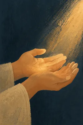 Open Hands Receiving Golden Sunlight