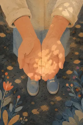 Open Hands Receiving Warm Sunlight