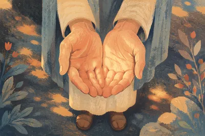 Open Hands Receiving Warm Sunlight
