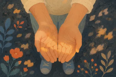 Open Hands Receiving Warm Sunlight