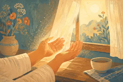 Open Hands Receiving Morning Gratitude