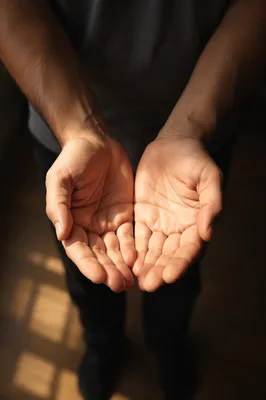 Open Hands Receiving Warm Sunlight