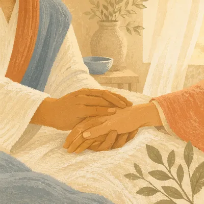 Gentle Healing Hands in Morning Light