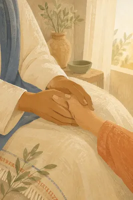 Gentle Healing Hands in Morning Light
