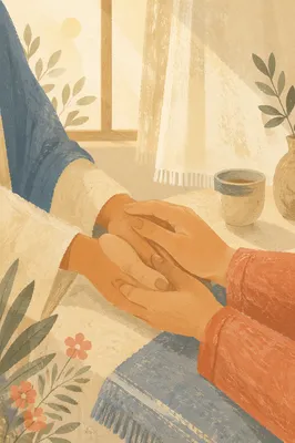 Gentle Healing Hands in Morning Light
