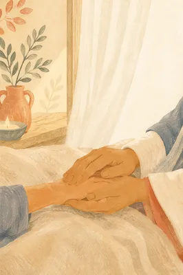 Gentle Healing Hands in Peaceful Rest