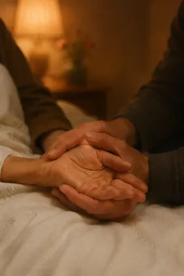 Gentle Healing Hands in Quiet Comfort