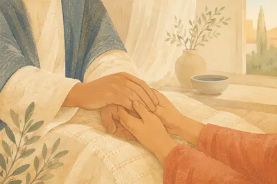 Healing Hands in Gentle Morning Light
