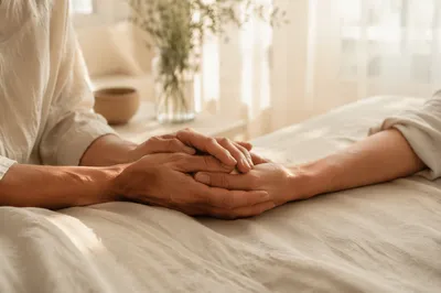 Gentle Healing Hands in Morning Light