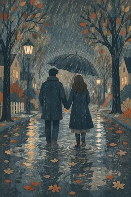 Couple Holding Hands Through the Storm