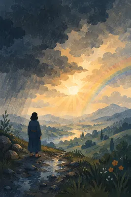 Hope at Sunrise After the Storm