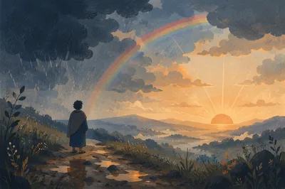 Hopeful Sunrise After Stormy Night
