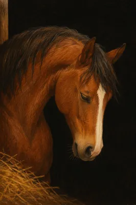 Humble Chestnut Horse in Gentle Light