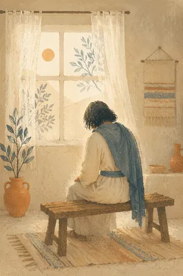 Quiet Humility by the Frosted Window