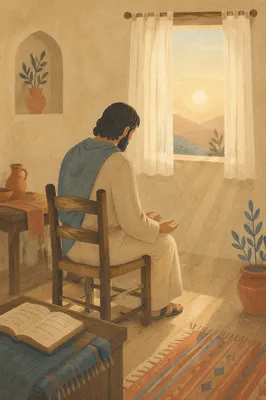 Humble Prayer in Gentle Morning Light