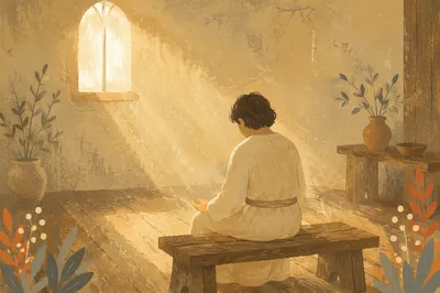 Humble Prayer in Gentle Morning Light