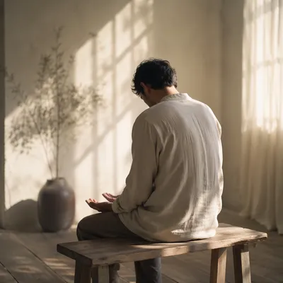 Humble Reflection in Gentle Morning Light