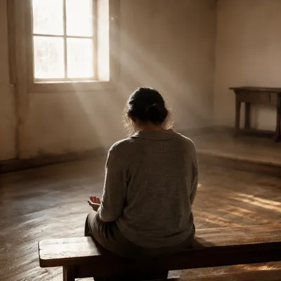 Humble Prayer in Gentle Morning Light