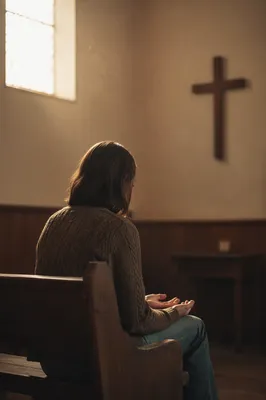 Humble Prayer in Gentle Chapel Light