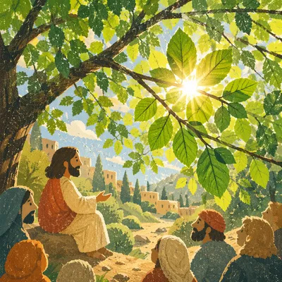 Joyful Sunlight Through Spring Leaves