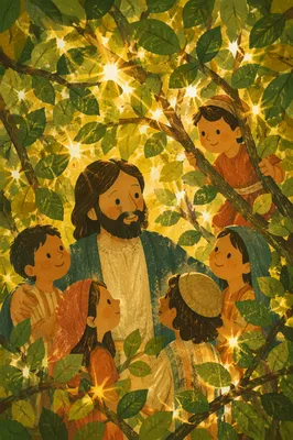 Joyful Sunlight Dancing Through Summer Leaves