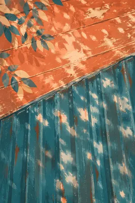 Joyful Sunlight on Teal Weathered Metal