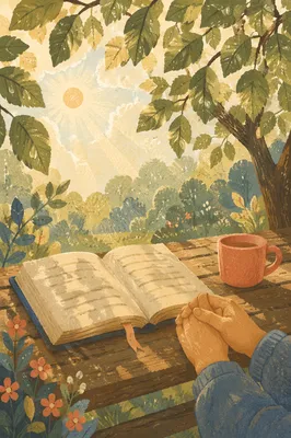 Quiet Christian Joy in Sunlit Grove